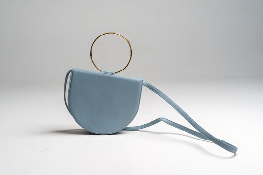 LOUN Bolsas piel Bolsa azul crossbody